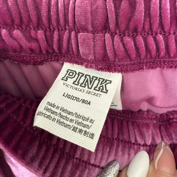 Victoria’s Secret Pink Women’s Large Velour Shine Tracksuit New Y2K style 2000s - Picture 8 of 10